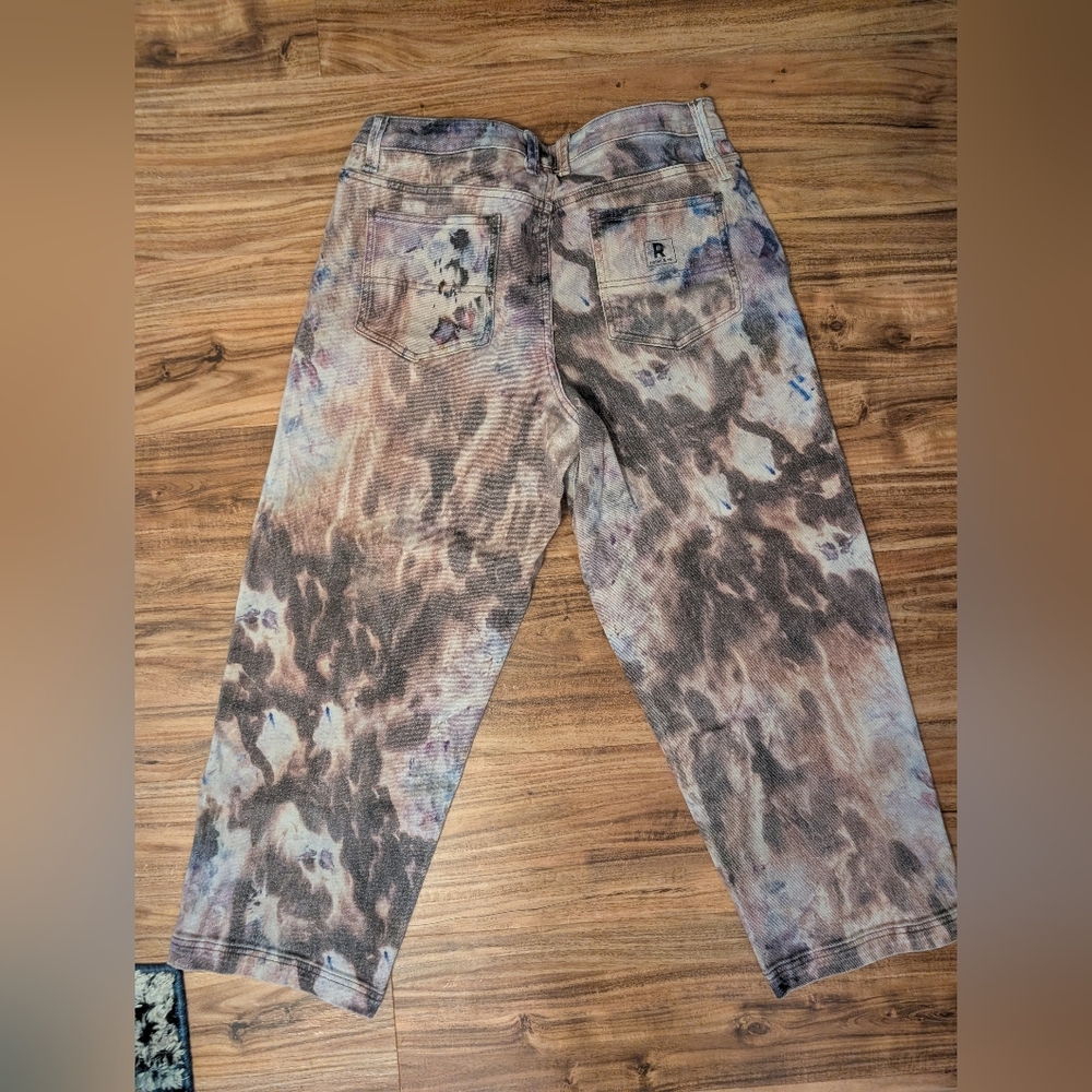 Ripton Tie-Dye Patterned Cropped Jeans - Picture 2 of 3